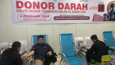 Peringati Bulan K3 Nasional, Insan PLN Sumbangkan Darah dalam Aksi Kemanusiaan di Pekanbaru Riau
