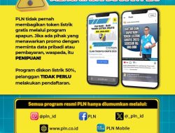 Waspada Penipuan, Pelanggan PLN di Riau dan Kepulauan Riau Dihimbau Hati-Hati terhadap Modus Pembagian Token Listrik Gratis di Sosial Media